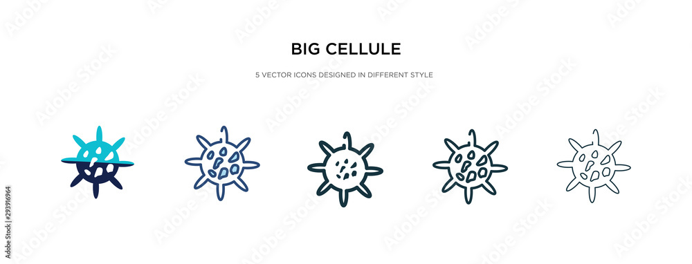 big cellule icon in different style vector illustration. two colored and black big cellule vector icons designed in filled, outline, line and stroke style can be used for web, mobile, ui