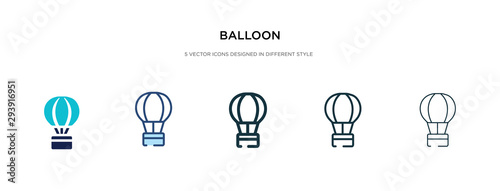 balloon icon in different style vector illustration. two colored and black balloon vector icons designed in filled, outline, line and stroke style can be used for web, mobile, ui