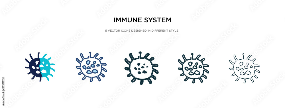 immune system icon in different style vector illustration. two colored and black immune system vector icons designed in filled, outline, line and stroke style can be used for web, mobile, ui immune system icon in different style vector illustration. two colored and black immune system vector icons designed in filled, outline, line and stroke style can be used for web, mobile, ui