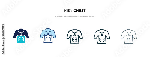 men chest icon in different style vector illustration. two colored and black men chest vector icons designed in filled, outline, line and stroke style can be used for web, mobile, ui