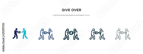 give over icon in different style vector illustration. two colored and black give over vector icons designed in filled, outline, line and stroke style can be used for web, mobile, ui