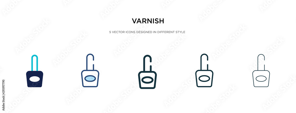 varnish icon in different style vector illustration. two colored and black varnish vector icons designed in filled, outline, line and stroke style can be used for web, mobile, ui varnish icon in different style vector illustration. two colored and black varnish vector icons designed in filled, outline, line and stroke style can be used for web, mobile, ui