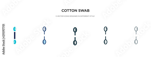 cotton swab icon in different style vector illustration. two colored and black cotton swab vector icons designed in filled, outline, line and stroke style can be used for web, mobile, ui