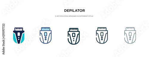 depilator icon in different style vector illustration. two colored and black depilator vector icons designed in filled, outline, line and stroke style can be used for web, mobile, ui