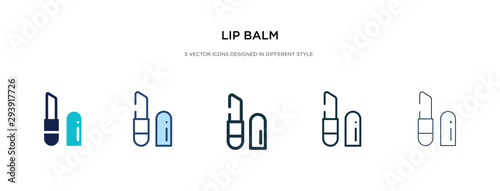 lip balm icon in different style vector illustration. two colored and black lip balm vector icons designed in filled, outline, line and stroke style can be used for web, mobile, ui