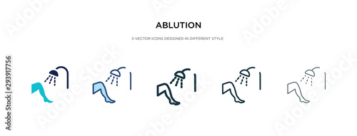 ablution icon in different style vector illustration. two colored and black ablution vector icons designed in filled, outline, line and stroke style can be used for web, mobile, ui