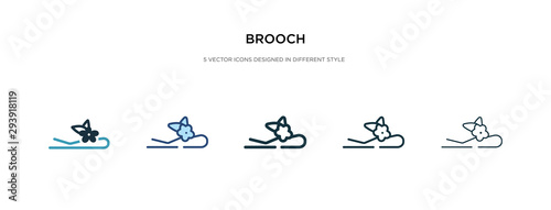 brooch icon in different style vector illustration. two colored and black brooch vector icons designed in filled, outline, line and stroke style can be used for web, mobile, ui