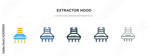 extractor hood icon in different style vector illustration. two colored and black extractor hood vector icons designed in filled, outline, line and stroke style can be used for web, mobile, ui
