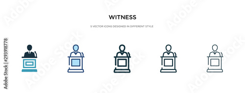 witness icon in different style vector illustration. two colored and black witness vector icons designed in filled, outline, line and stroke style can be used for web, mobile, ui