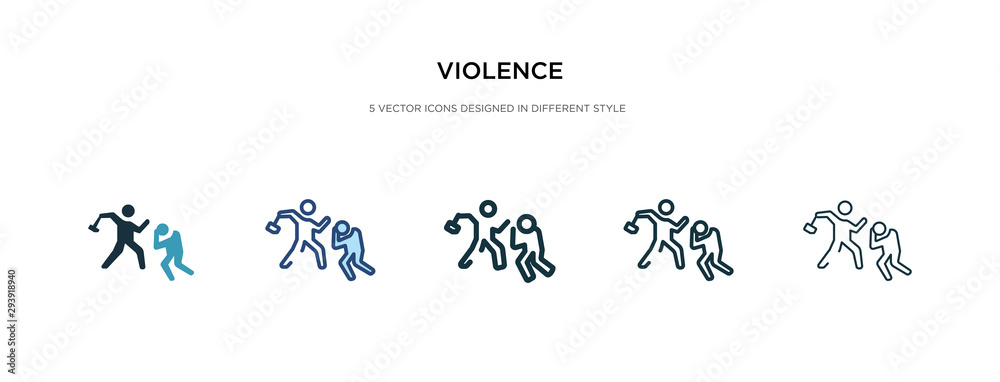 violence icon in different style vector illustration. two colored and black violence vector icons designed in filled, outline, line and stroke style can be used for web, mobile, ui violence icon in different style vector illustration. two colored and black violence vector icons designed in filled, outline, line and stroke style can be used for web, mobile, ui