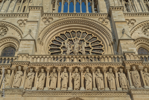 The main façade of Notre-Dame Cathedral