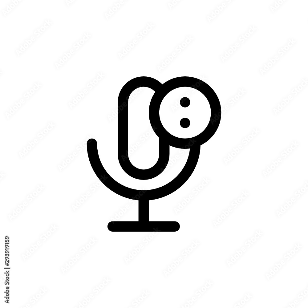 Microphone Menu, Pause Icon Outline Vector Microphone Menu, Pause Icon Outline Vector