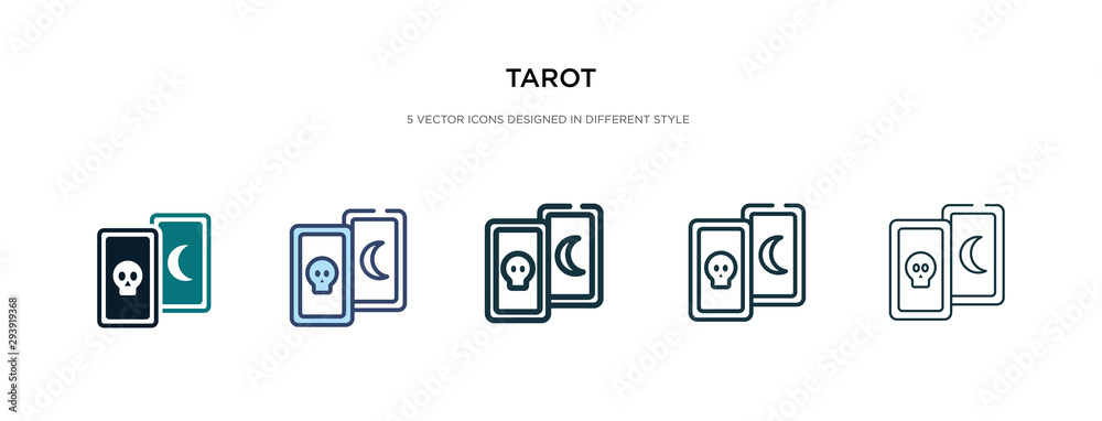 tarot icon in different style vector illustration. two colored and black tarot vector icons designed in filled, outline, line and stroke style can be used for web, mobile, ui tarot icon in different style vector illustration. two colored and black tarot vector icons designed in filled, outline, line and stroke style can be used for web, mobile, ui