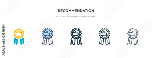 recommendation icon in different style vector illustration. two colored and black recommendation vector icons designed in filled, outline, line and stroke style can be used for web, mobile, ui