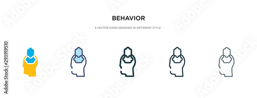 behavior icon in different style vector illustration. two colored and black behavior vector icons designed in filled, outline, line and stroke style can be used for web, mobile, ui
