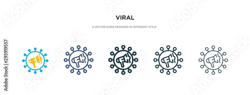 viral icon in different style vector illustration. two colored and black viral vector icons designed in filled, outline, line and stroke style can be used for web, mobile, ui