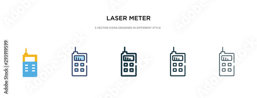 laser meter icon in different style vector illustration. two colored and black laser meter vector icons designed in filled, outline, line and stroke style can be used for web, mobile, ui