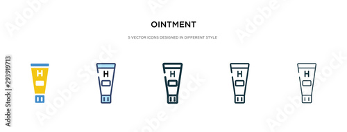 ointment icon in different style vector illustration. two colored and black ointment vector icons designed in filled, outline, line and stroke style can be used for web, mobile, ui