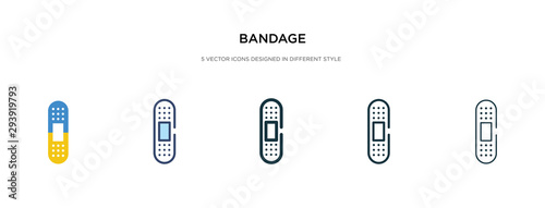 Canvastavla bandage icon in different style vector illustration