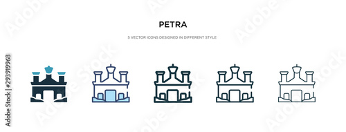 petra icon in different style vector illustration. two colored and black petra vector icons designed in filled, outline, line and stroke style can be used for web, mobile, ui