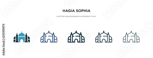 Fotografia hagia sophia icon in different style vector illustration