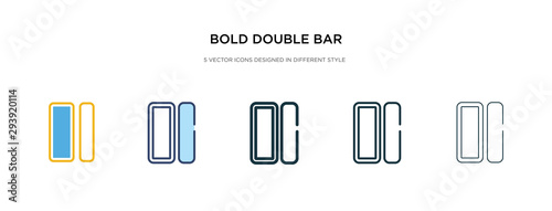 bold double bar line icon in different style vector illustration. two colored and black bold double bar line vector icons designed in filled  outline  line and stroke style can be used for web 