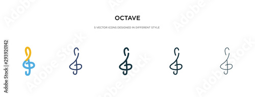 octave icon in different style vector illustration. two colored and black octave vector icons designed in filled, outline, line and stroke style can be used for web, mobile, ui