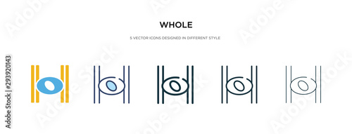 whole icon in different style vector illustration. two colored and black whole vector icons designed in filled, outline, line and stroke style can be used for web, mobile, ui