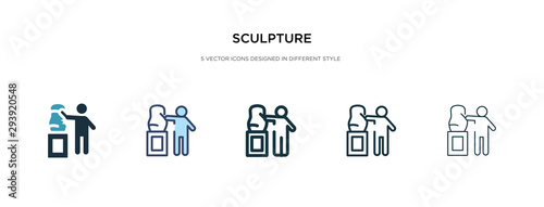 sculpture icon in different style vector illustration. two colored and black sculpture vector icons designed in filled, outline, line and stroke style can be used for web, mobile, ui