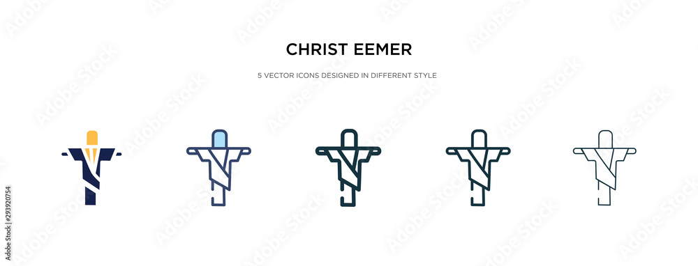 christ eemer icon in different style vector illustration. two colored and black christ eemer vector icons designed in filled, outline, line and stroke style can be used for web, mobile, ui