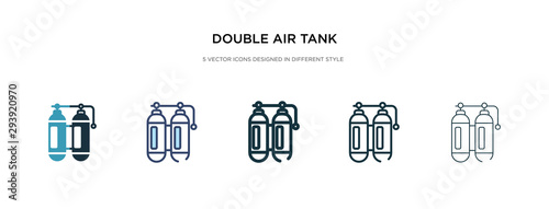 double air tank icon in different style vector illustration. two colored and black double air tank vector icons designed in filled, outline, line and stroke style can be used for web, mobile, ui