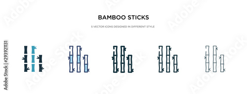 bamboo sticks icon in different style vector illustration. two colored and black bamboo sticks vector icons designed in filled, outline, line and stroke style can be used for web, mobile, ui