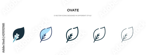 ovate icon in different style vector illustration. two colored and black ovate vector icons designed in filled, outline, line and stroke style can be used for web, mobile, ui