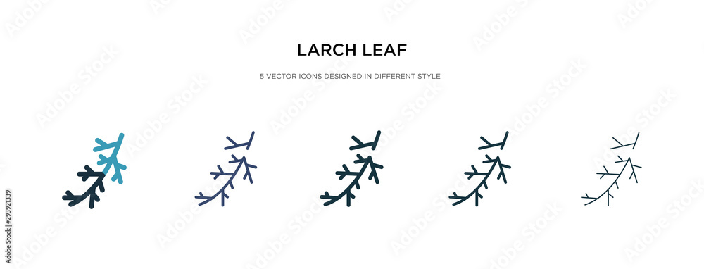 larch leaf icon in different style vector illustration. two colored and black larch leaf vector icons designed in filled, outline, line and stroke style can be used for web, mobile, ui larch leaf icon in different style vector illustration. two colored and black larch leaf vector icons designed in filled, outline, line and stroke style can be used for web, mobile, ui