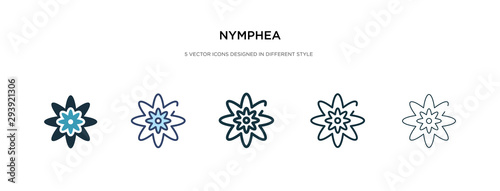 Bild auf Leinwand nymphea icon in different style vector illustration