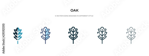 oak icon in different style vector illustration. two colored and black oak vector icons designed in filled, outline, line and stroke style can be used for web, mobile, ui