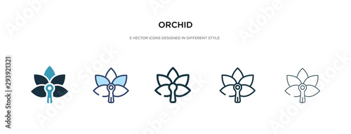 orchid icon in different style vector illustration. two colored and black orchid vector icons designed in filled, outline, line and stroke style can be used for web, mobile, ui
