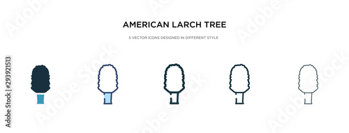 american larch tree icon in different style vector illustration. two colored and black american larch tree vector icons designed in filled, outline, line and stroke style can be used for web,