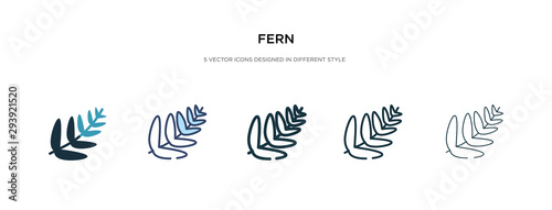 fern icon in different style vector illustration. two colored and black fern vector icons designed in filled, outline, line and stroke style can be used for web, mobile, ui
