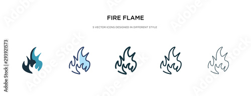 fire flame icon in different style vector illustration. two colored and black fire flame vector icons designed in filled, outline, line and stroke style can be used for web, mobile, ui