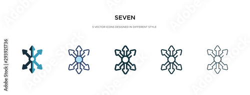seven icon in different style vector illustration. two colored and black seven vector icons designed in filled, outline, line and stroke style can be used for web, mobile, ui