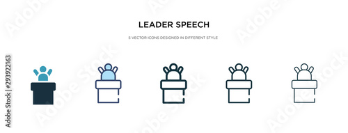 leader speech icon in different style vector illustration. two colored and black leader speech vector icons designed in filled, outline, line and stroke style can be used for web, mobile, ui