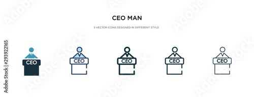 ceo man icon in different style vector illustration. two colored and black ceo man vector icons designed in filled, outline, line and stroke style can be used for web, mobile, ui