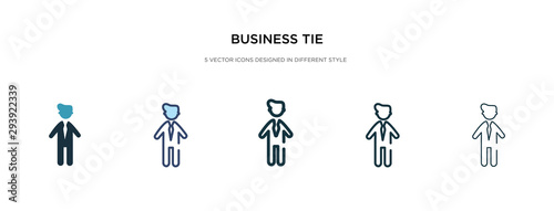 business tie icon in different style vector illustration. two colored and black business tie vector icons designed in filled  outline  line and stroke style can be used for web  mobile  ui