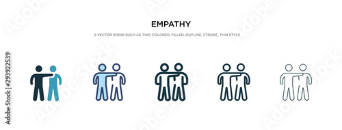 empathy icon in different style vector illustration. two colored and black empathy vector icons designed in filled, outline, line and stroke style can be used for web, mobile, ui