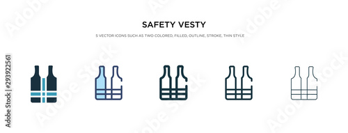 safety vesty icon in different style vector illustration. two colored and black safety vesty vector icons designed in filled, outline, line and stroke style can be used for web, mobile, ui