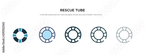 rescue tube icon in different style vector illustration. two colored and black rescue tube vector icons designed in filled, outline, line and stroke style can be used for web, mobile, ui