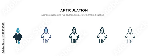 articulation icon in different style vector illustration. two colored and black articulation vector icons designed in filled, outline, line and stroke style can be used for web, mobile, ui