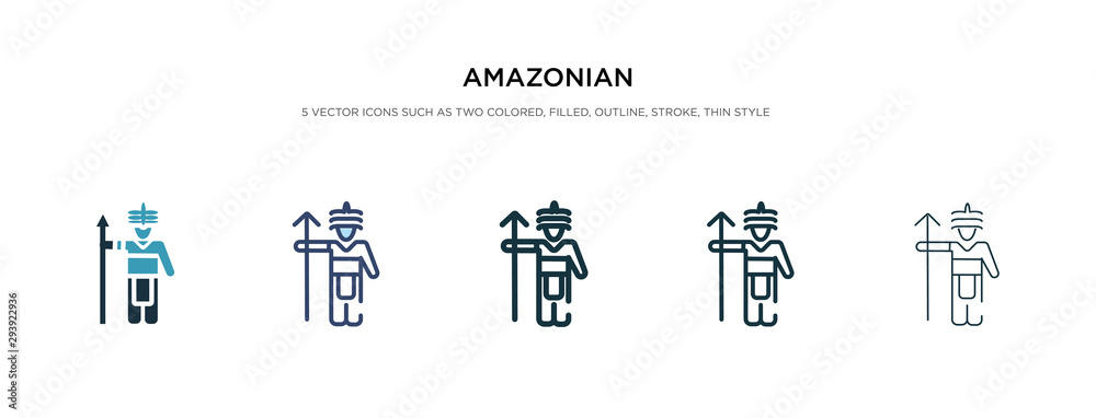 amazonian icon in different style vector illustration. two colored and black amazonian vector icons designed in filled, outline, line and stroke style can be used for web, mobile, ui amazonian icon in different style vector illustration. two colored and black amazonian vector icons designed in filled, outline, line and stroke style can be used for web, mobile, ui