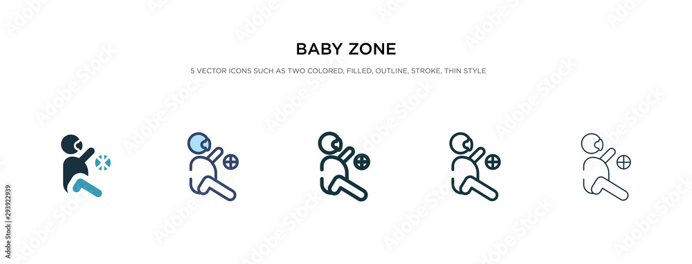 baby zone icon in different style vector illustration. two colored and black baby zone vector icons designed in filled, outline, line and stroke style can be used for web, mobile, ui baby zone icon in different style vector illustration. two colored and black baby zone vector icons designed in filled, outline, line and stroke style can be used for web, mobile, ui